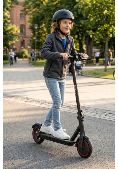 5010-k 500w Elektrikli Scooter 36v 7.8ah Pil Led Aydınlatma Lcd Ekran Uygulama Destekli Katlanabilir Kırmızı