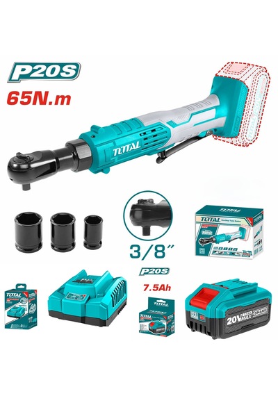 Total Tdrlı2060151 3/8 65 N.M 20V 7.5AH Akülü Cırcır Kolu