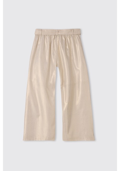 Panço Kız Çocuk Gold Pantolon Sarı