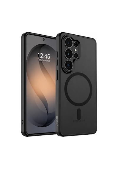 Güçlü Manyetik Telefon Kılıfı, Mag-safe İle Uyumlu Askeri Düzey Düşme Koruması Güçlü Silikon Kenarlar İnce Yarı Saydam Mat Koruyucu Kılıf Siyah, S24 Ultra Sku: Zeusb0h3wjy8ts 1