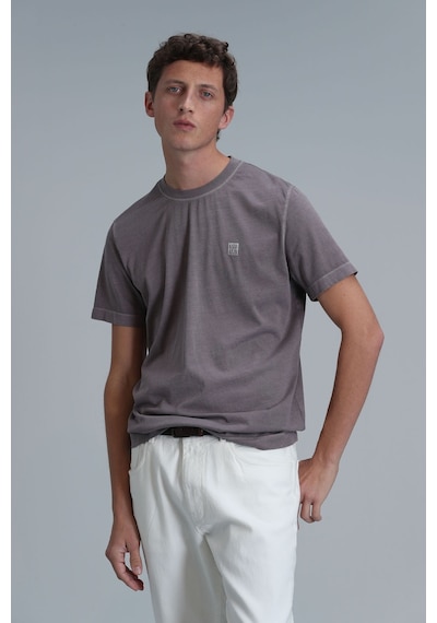 Lufian Erkek Sarder Basic T-shirt 111020216 Vizon