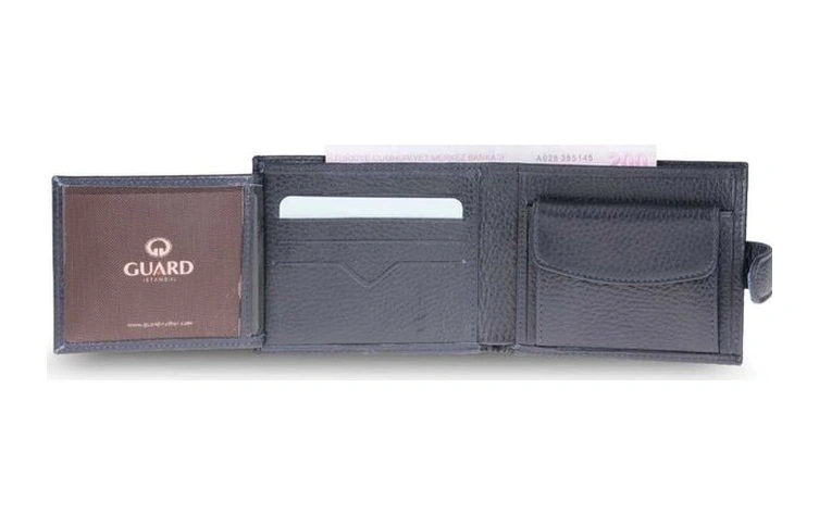Guard Lacivert Patlı Bozuk Para Cepli Yatay Klasik Model Hakiki Deri Erkek Cüzdanı - Grd251025wt1646 Diğer