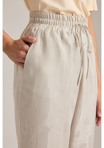 Aker Taş Dokulu Beli Lastikli Pijama Altı Taş Taş