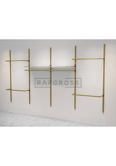Mağaza Raf Sistemi, Askılık Sistemi, Butik, Mağaza Stand-245x200 Altın