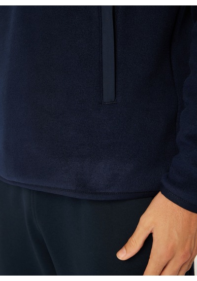 Jeep Lacivert Erkek Dik Relaxed Düz Polar Sweatshırt C4wm-swt4201