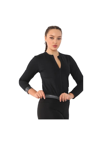 Enenstyle Fashıon Boutıque Termal Sauna Uzun Kollu Atlet Siyah