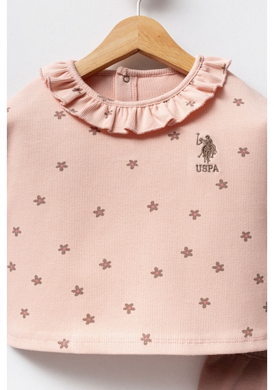 U.S. Polo Assn. Kız Bebek Pembe Takım Usb2759-c-v1 Pembe