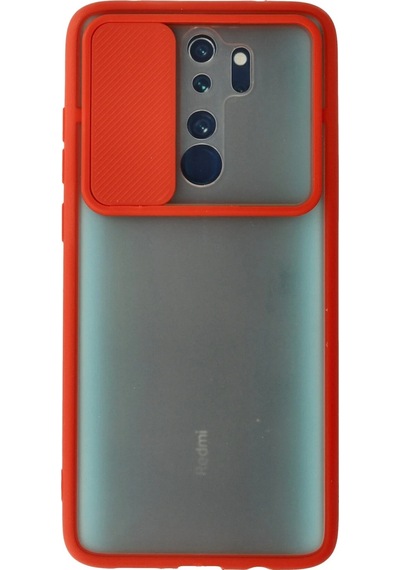 Newface Xiaomi Redmi Note 8 Pro Kılıf Palm Buzlu Kamera Sürgülü Silikon Semeglbl - 5 - Kırmızı