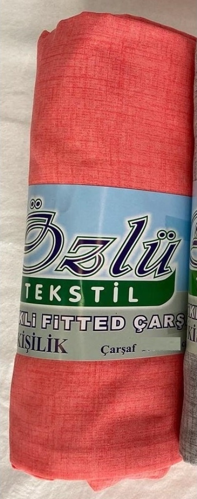 Özlü Fitted Lastikli Çift Kişilik Çarşaf Seti (160x200)-Somon