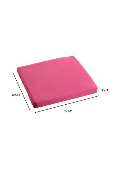 Tr Sandalye Oturum Minderi Renkli 40x40x4 Bağcıklı Çıkarılabilir Kılıflı Çökme Yapmaz Pembe Genel