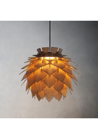 Lotus Ahşap Avize 4 Renk Modern Bohem Rustik Avize Tekli Sarkıt Lamba Butik Otantik Aydınlatma Cafe Salon Mutfak Yeme Çok Renkli
