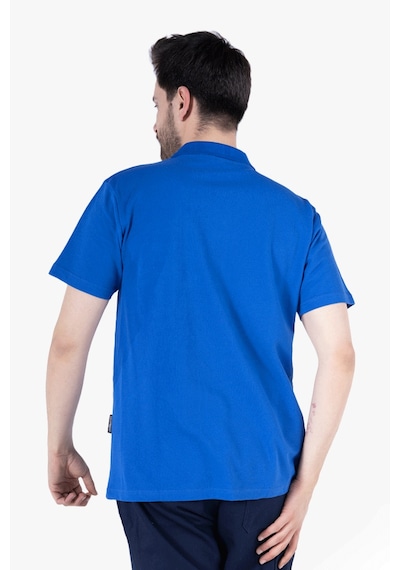 Yıldırımlar Polo Yaka T-shirt %100 Pamuk Cepli Saks Mavi