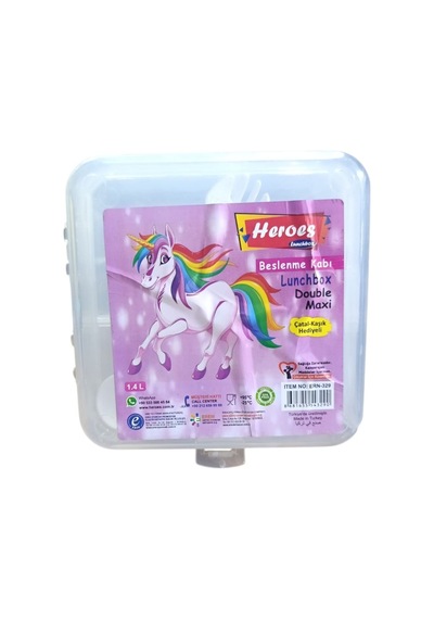 Heroes Double Maxi Beslenme Kabı Ern-329-şeffaf Unicorn Çok Renkli