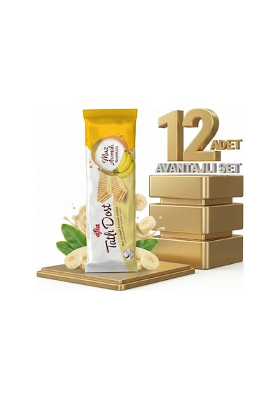 Afia Tatlı Dost Muz Kremalı Gofret 12x140 Gr
