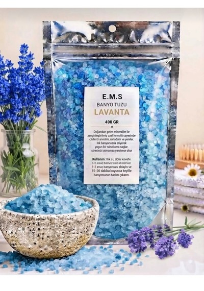400 Gr Lavanta Kokulu Banyo Tuzu Küvet & Jakuzi Tuzu Manikür & Pedikür Tuzu Ayak Bakım Tuzu