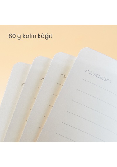 Nusıgn Ens209 A5 Deri Kapaklı Defter 80 G/m² 96 Yaprak Çizgili + Noktalı Pembe