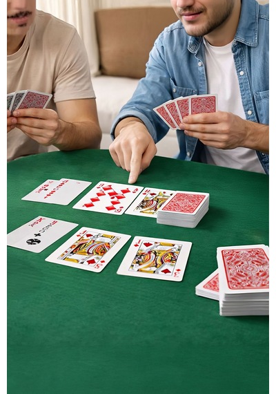 Pvc Plastik Kırmızı Su Geçirmez Poker İskambil Oyun Kağıdı Rd63kr