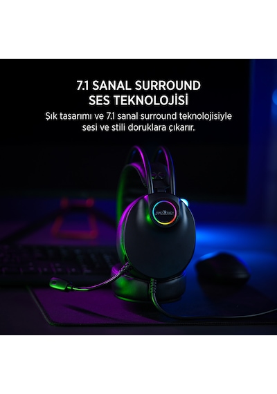James Donkey 713 Rainbow 7.1 Siyah Gaming Kulaklık