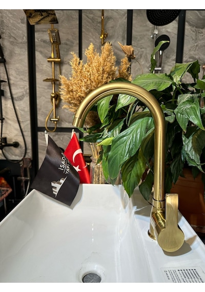 İsaoğlu Yapı Mat Gold Evye Bataryası Mat Altın Musluk Armatür Gold