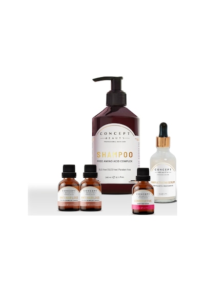 Concept Beauty Dökülme Karşıtı Şampuan 240 ML + Hair Loss Shot 2 x 20 ML + Constructive Shot 20 ML + Hair Activating Serum 50 ML