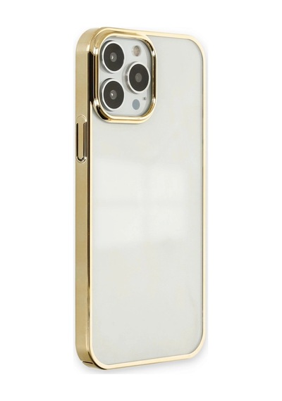 Apple Uyumlu iPhone 13 Pro Max Kılıf Element Silikon Altın
