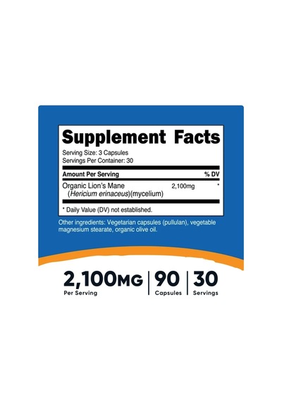 Nutricost Lion's Mane Mushroom Capsules 2100mg Per Serving, 3...
