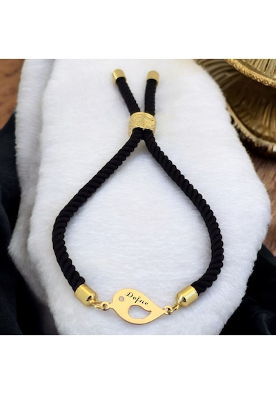 Archin Defne İsmine Özel Sevgi Kuşu Motifli 14 Ayar Altın Plakalı Siyah Örgülü Hediye Bileklik-610isim Defne Archin Defne İsmine Özel Sevgi Kuşu Motifli 14 Ayar Altın Plakalı Siyah Örgülü Hediye Bileklik-610isim Defne