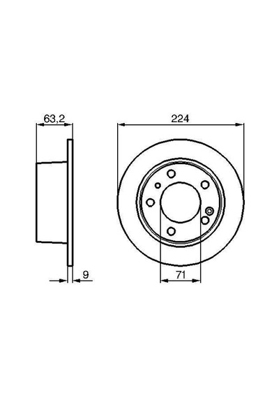 2 Adet- Bosch Arka Fren Aynası Cıtroen Xm Y3 -xm Y4 -xm Break Y3 -xm Break Y4 1992- 1994 Dolu 224x71x5dl 0986478141 95030547 9566181 95661814
