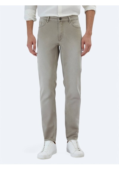 Kip Vizon Slim Fit Denim Pamuk Karışımlı Pantolon Vizon