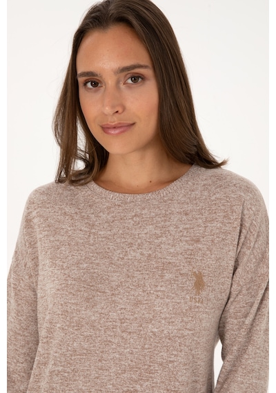 U.s. Polo Assn. Kadın Camel Pijama Takım 50318898-vr015 Camel