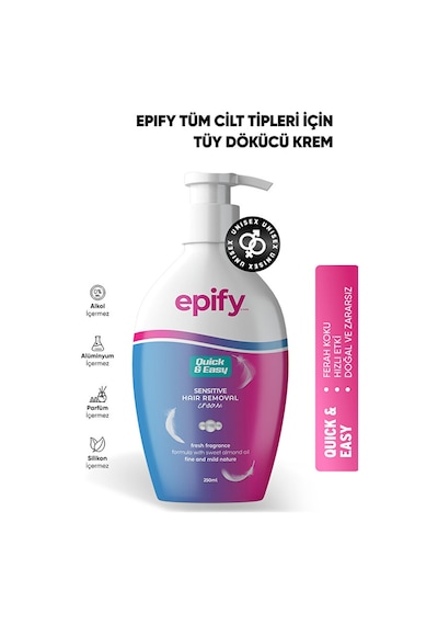 Epify Tüy Dökücü Krem 250 ML Epify Tüy Dökücü Krem 250 ML