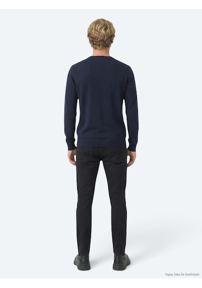 Kip Siyah Slim Fit Denim Pamuk Karışımlı Pantolon