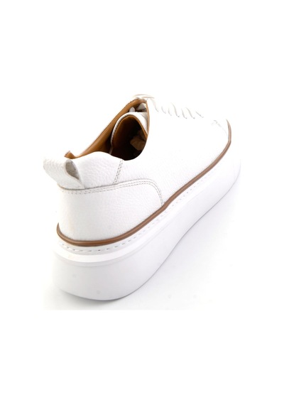 Beyaz Hakiki Deri Erkek Sneaker E01811300540 Beyaz