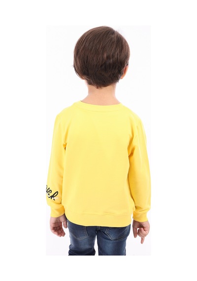 Toontoy Kids Toontoy Erkek Çocuk Football Baskılı Sweatshirt Sarı