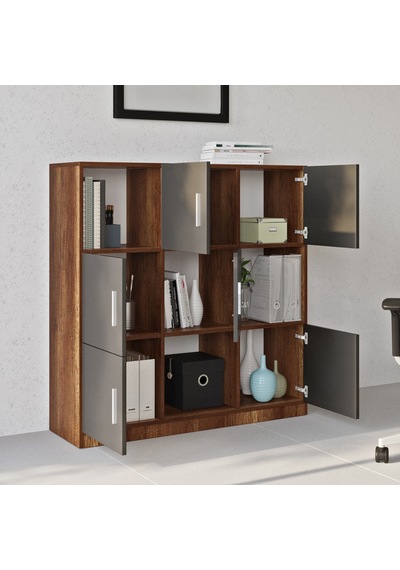 Yurudesign Vario G Ofis Klasör Dolabı Kitaplık Barok-Antrasit VO7