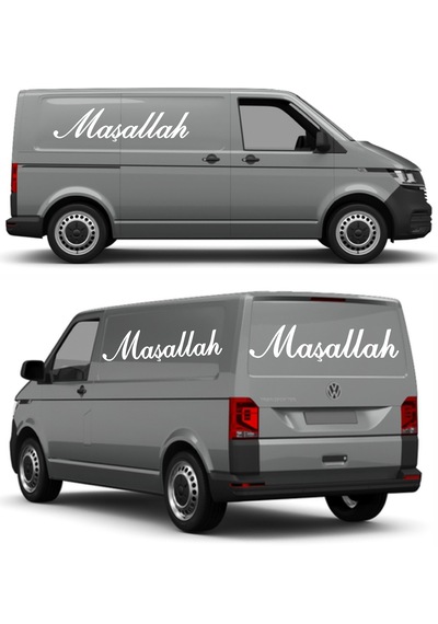 Maşallah 2 Adet Sticker - Araba Oto Motosiklet Karavan Cam Sticker - 00054 20X5 Cm
