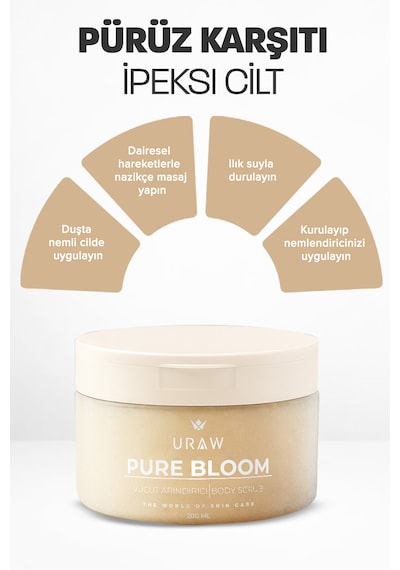 3 Lü Bloom Vücut Peeling Seti