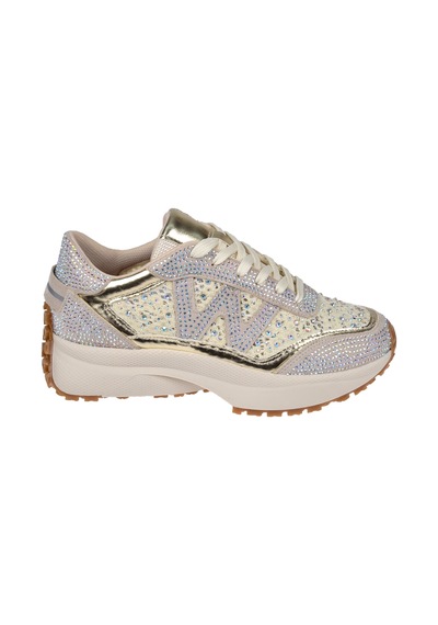 Sms Taş Detaylı Dantelli Kadın Spor Ayakkabı Sneaker Sms-83125 Bej Taşlı