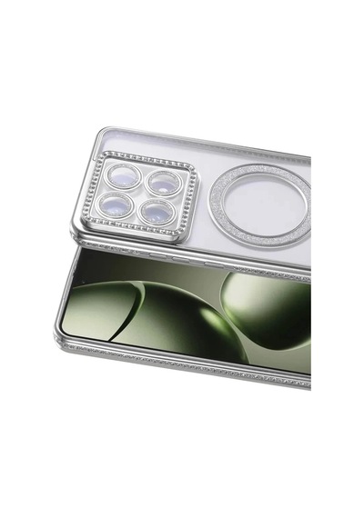 Durukar Mi 14t Pro Joke Simli Magneticsafe Kılıf - Gümüş