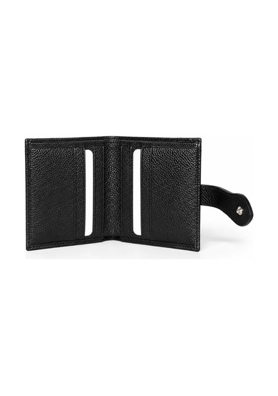 Genel Markalar Vaulto Gerçek Deri Unisex Kartlık Grained Siyah