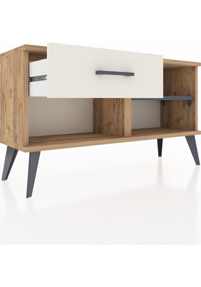 Arges Şifonyer Tek Raflı Tek Çekmeceli 88x30x48 Çam-antrasit/aytaşı Antrasit/aytaşı Arges Şifonyer Tek Raflı Tek Çekmeceli 88x30x48 Çam-antrasit/aytaşı Antrasit/aytaşı