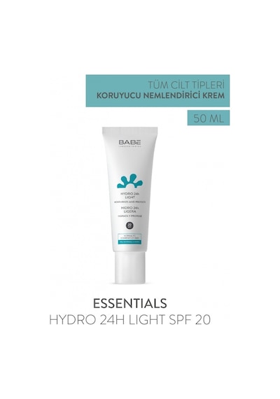 Babe Essentials Hydro 24H Light SPF20 50ml - Güneş Korumalı Nemlendirici Krem