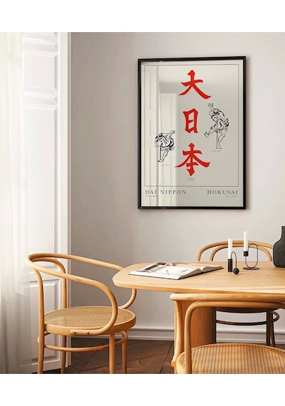 Çerçevesiz Poster Hokusai Çalışma Dai Nippon Büyük Japonya
