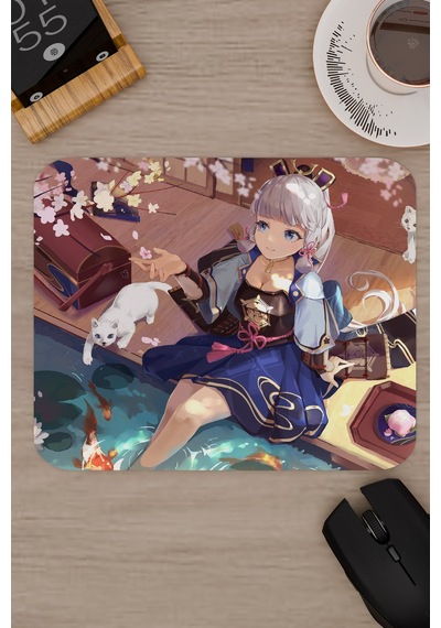 Ayaka Genshin Impact Anime Gacha V4 - 22x18 Gaming Mouse Pad Fare Altlığı
