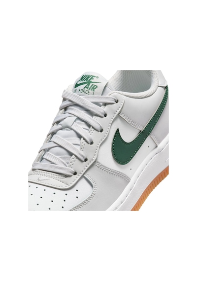 Nike Air Force 1 Af1 Gs Leather Unisex Sneaker Green Swoosh Hakiki Deri Günlük Spor Ayakkabı Beyaz Açık Yeşil Yeşil