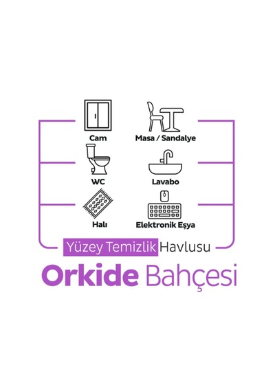 Sleepy Easy Clean Orkide Bahçesi Yüzey Temizlik Havlusu - 100 Yaprak 6 Adet Tekli