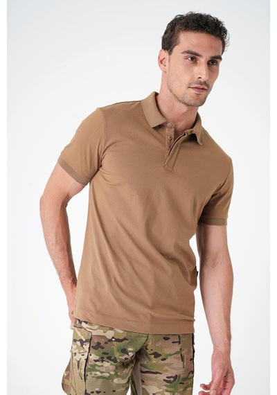 Mecanık Casual Ryker Polo T-shirt Camel