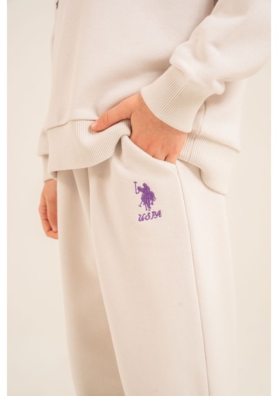 U.S. Polo Assn. Kız Çocuk Baskılı Beyaz Uzun Kol Eşofman Takımı Us2732-c-v1 Us2732-c-v1