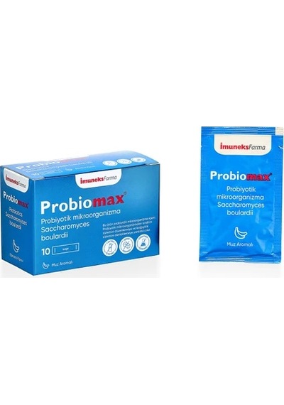 İmuneks Farma Probiomax ® Probiyotik mikroorganizma İçeren Saşe Takviye Edici Gıda 10 Saşe x 2 Adet