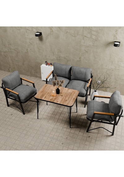 Mb Garden Furnıture Simetri Model, Balkon, Bahçe, Cafe, Metal Koltuk Takımı, Bahçe Takımı , Çay Seti, 2 1 1 Masa Orta Gri Mb Garden Furnıture Simetri Model, Balkon, Bahçe, Cafe, Metal Koltuk Takımı, Bahçe Takımı , Çay Seti, 2 1 1 Masa Orta Gri